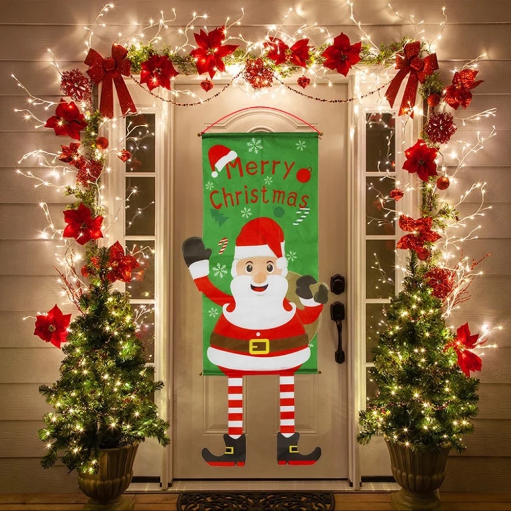 Christmas Banner for Porch Door / Hanging Christmas Decoration For Home